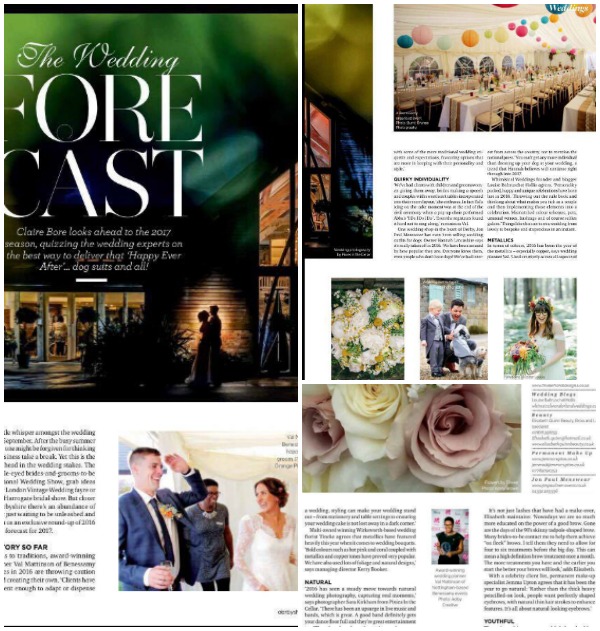 Wedding Trend Forecast - Derbyshire Life Magazine - September 2016