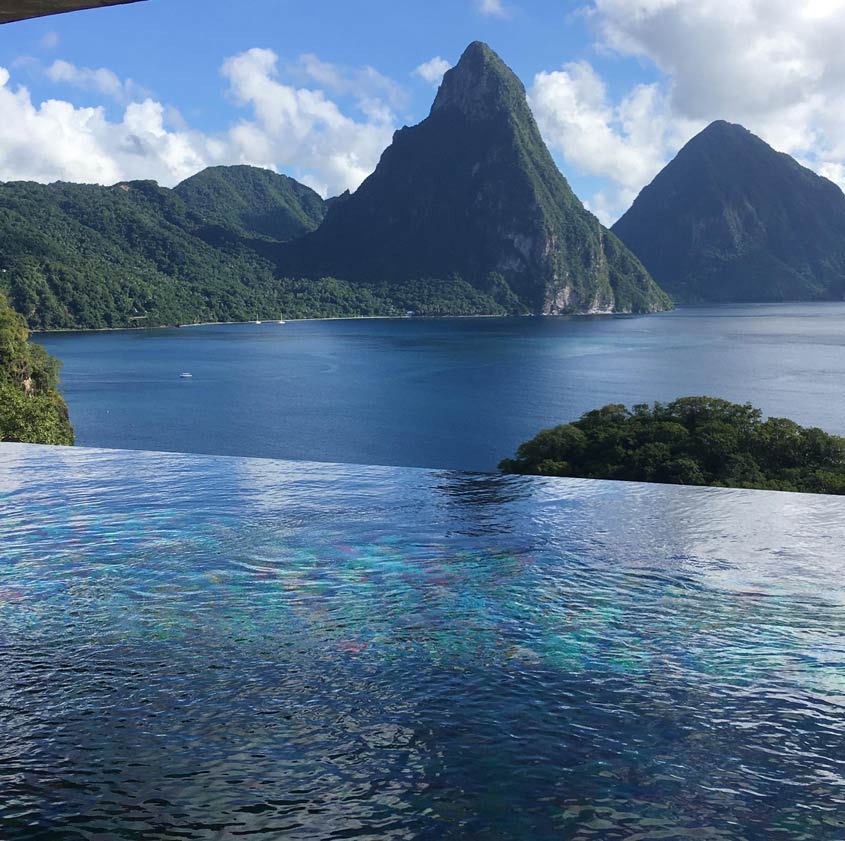 Jade Mountain - View of The Pitons - St Lucia