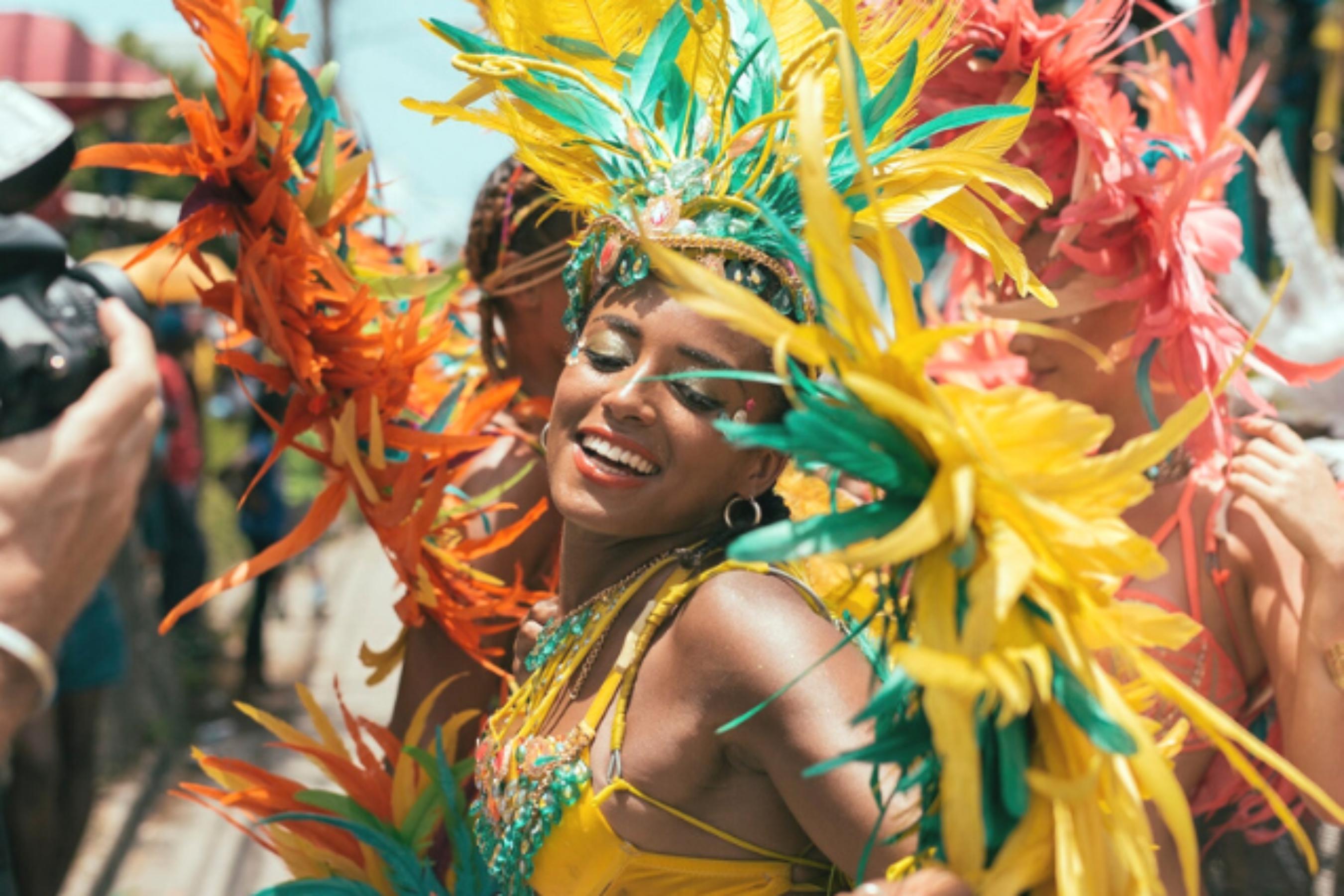 dancers at the cropover kadoonment in Barbados
