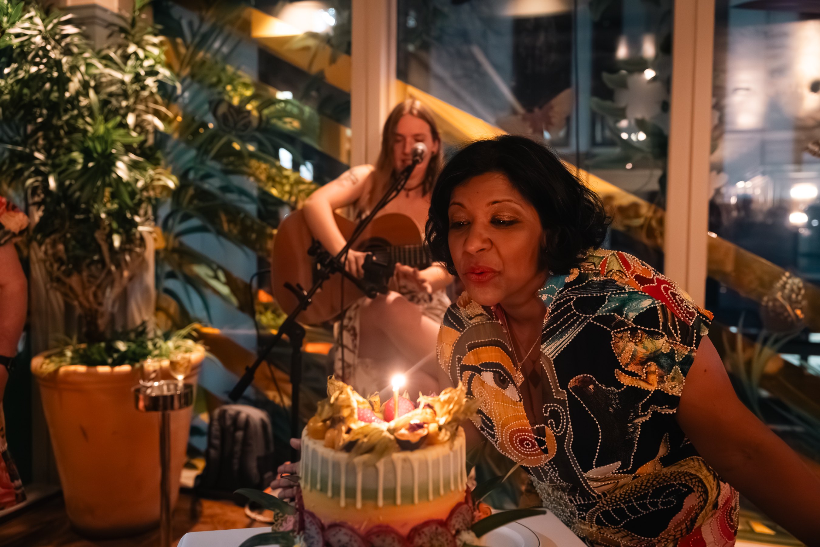 party moment photographed at an elegant milestone celebration