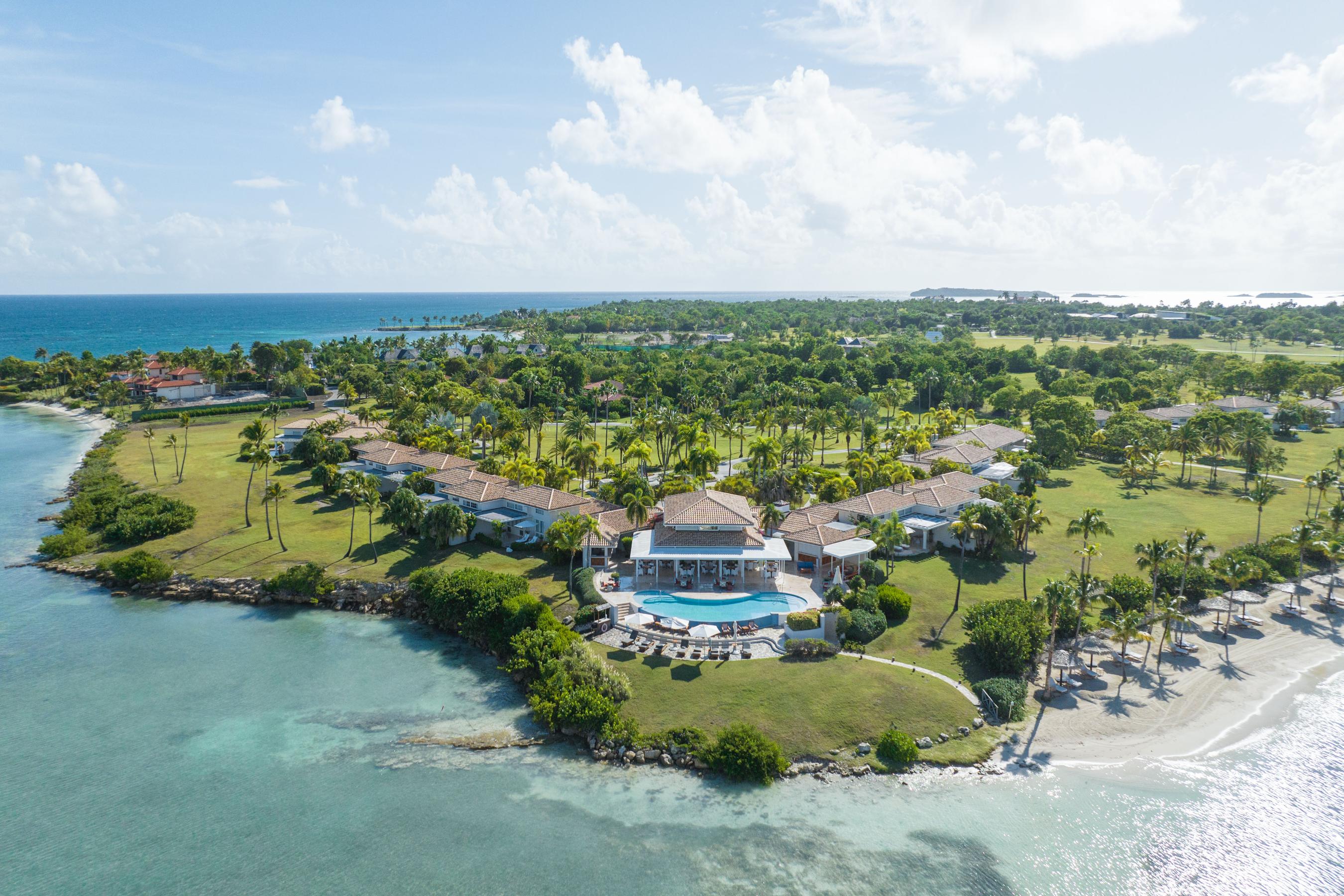 a private island location in the Caribbean