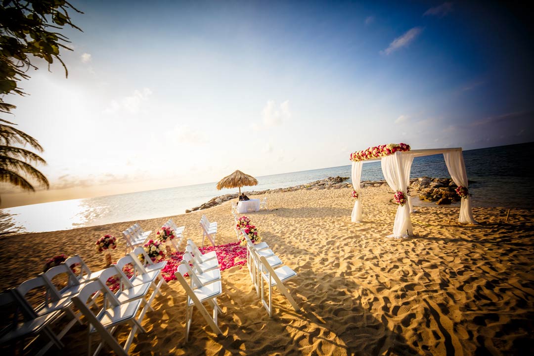 Beach wedding in Montego Bay Jamaica - Halfmoon Resort